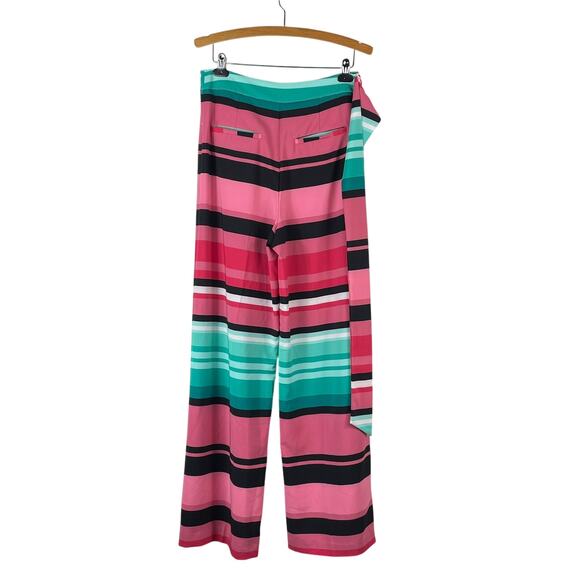 NY&C 7th Avenue Women's Pink Blue Black Palazzo Pants Size 6 NEW w Tag Wide Leg - Picture 2 of 7